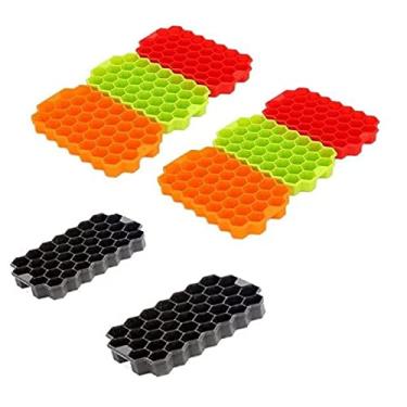 Imagem de Kit 08 Forma de Silicone Colmeia para Gelo Chocolate Bombom