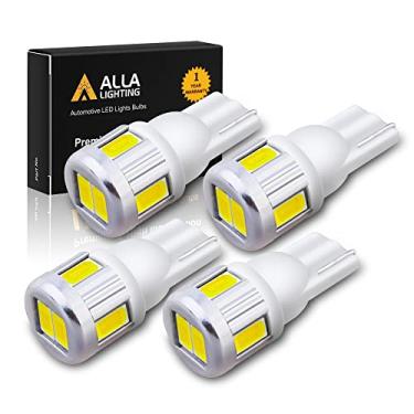Imagem de Alla Lighting 4 lâmpadas LED 194 super brilhantes 175 168 2825 W5W T10 Wedge 5630 SMD luzes de substituição para marcador lateral mapa interior cúpula estacionamento porta-malas luzes de cortesia, branco frio