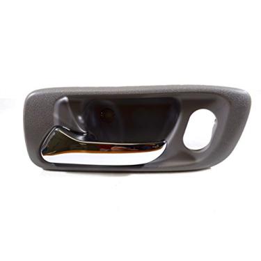 Imagem de PT Auto Warehouse HO-2580MG-FL - Maçaneta interna interna da porta, caixa cinza com alavanca cromada - Sedan de 4 portas, lado do motorista frontal