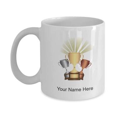 Imagem de Caneca de café de troféus personalizada para amantes de troféus ideias crianças meninos meninas amor - Caneca de café de 325 ml