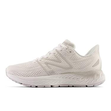 Imagem de New Balance Fresh Foam X 880 V13 Tênis de corrida feminino, Branco/prata claro metálico/cinza quartzo, 42