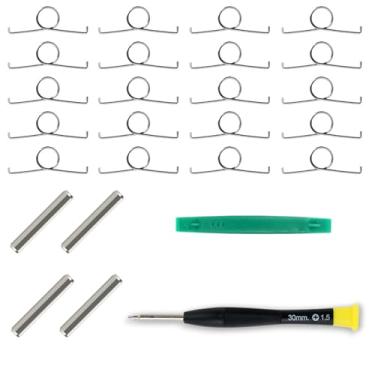Imagem de 20x L2 R2 Trigger Button Springs with 4x Cylinder and Screwdriver Compatible with DualSense PS5 Controller Spring Replacement Repair Kits