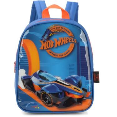 Imagem de Mochila Escolar, Infantil, Hot Wheels Petit, P, Azul - Luxcel