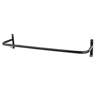 Imagem de HDYEGY 1 suporte de cobertor com ganchos de freio, barra removível montada na parede para pendurar cobertores de cavalo almofadas cobertores de sela, 86 cm