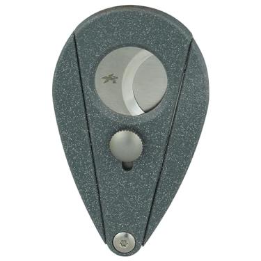 Imagem de Xikar Cortador de charutos Xi2 - Cortador de charutos de guilhotina dupla de precisão com lâminas de aço inoxidável 440, cinza granito | Cortador de charutos Rockwell C avaliado 54 a 60 - Design