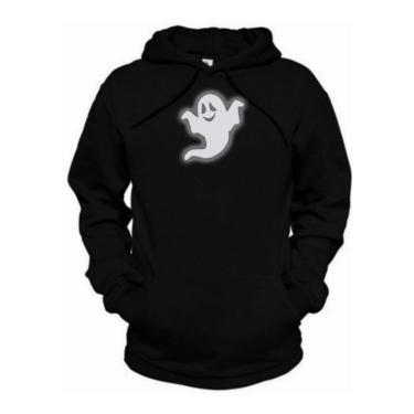 Imagem de Blusa De Frio Moletom Masculino Estampa Fantasma  Casaco Jaqueta Preta-Masculino