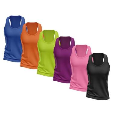 Imagem de Kit 6 Regata Good Look Nadador Dry Proteção Solar UV Feminina-Feminino