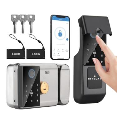 Imagem de Fechadura Inteligente para Porta de Entrada, Fechadura Eletrônica com Teclado Digital que Funciona com o APP Tuya, Preto, para Porta de Ferro uso externo/Porta de Alumínio, IP65