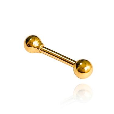Imagem de Piercing Tragus/Helix 12mm de Orelha Reto Bolinha 3mm Ouro 18k 750 c/Estojo e Certificado