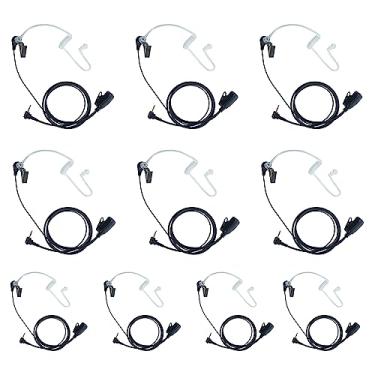 Imagem de TDYU Fone de ouvido Walkie Talkie com microfone PTT Covert Tubo acústico compatível com Motorola Talkabout MH230R MR350R T600 T200 T200TP T260 T260TP T460 MT350R Rádio bidirecional pacote com 10