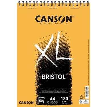 Imagem de Bloco xl Bristol 180 g/m² A-4 21,0 x 29,7 cm com 50 Folhas Espiral Canson