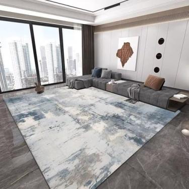 Imagem de Tapete de sala de estar de luxo, arte abstrata, tapete de quarto, tapetes grandes, espessados, sala de estar moderna, tapete de chão, flanela 1.200 x 250 cm 78,7 x 98 pol.