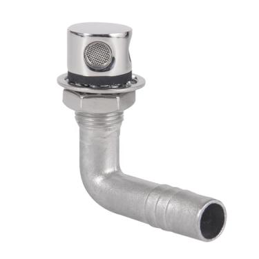 Imagem de Ventilação de tanque de combustível de barco marinho de aço inoxidável cotovelo de 90 graus para mangueira de 1,5 cm