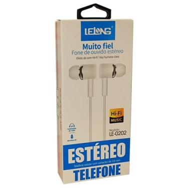 Imagem de Fone de Ouvido Com Microfone  Som Hi-Fi Voz Humana Clara - Lelong, Azu