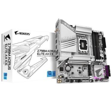 Imagem de Placa Mãe Gigabyte Z790M AORUS ELITE AX ICE WIFI Intel LGA1700 Chipset