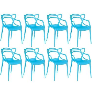 Imagem de Kit 8 Cadeiras Allegra - Azul