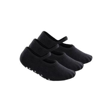 Imagem de Kit 3 Pares de Sapatilhas Bebê Antiderrapante Lupo 2027-004, Preto