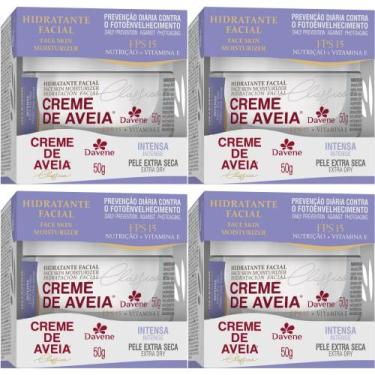 Imagem de 4 Hidratante Facial Creme De Aveia Intensa 50g Davene
