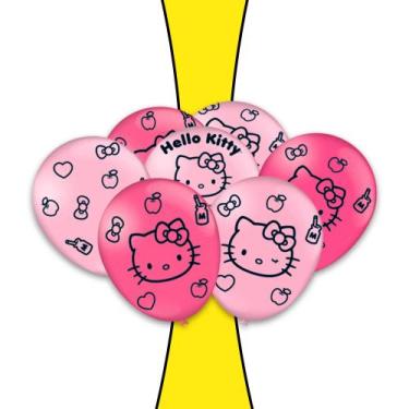 Imagem de 25 Balão bexigas n9  Decoração Hello Kitty Festa Mais cor - Festcolor