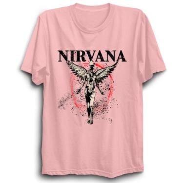 Imagem de Camiseta Nirvana Camisa unissex Rock And Roll Estampada Malha algodão 