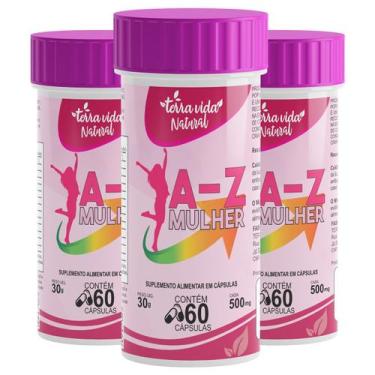 Imagem de 3 Multivitamínico A-Z Mulher 60 cápsulas - Terra Vida Natural
