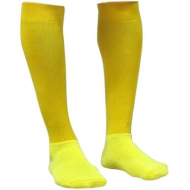 Imagem de Kit 6 Pares Meião Futebol Infantil Reforçado - TRB, Amarelo