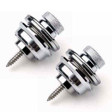 Imagem de Trava De Correia Strap Lock Para Violão Guitarra Cromado - Thida