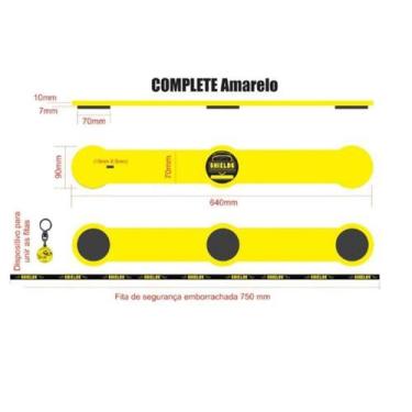 Imagem de Protetor de Porta Magnetico Complete 4 pçs - Shields, Amarelo