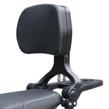 Imagem de 2024 Novo Sissy Bar encosto de passageiro e bagageiro traseiro, suporte de carga de ajuste multiângulo dobrável Sissy Bar almofada almofada de encosto compatível com Honda PCX160
