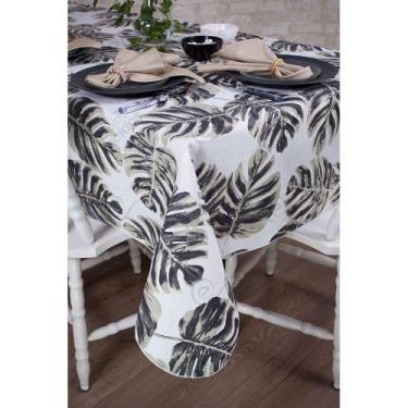Imagem de Toalha de Mesa Retangular em Tecido Jacquard Estampado Adamascado Fund