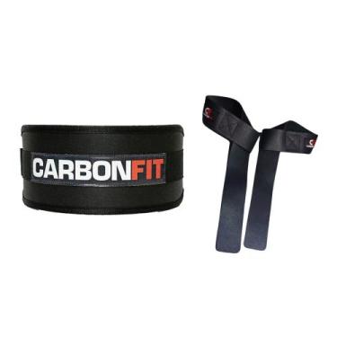 Imagem de Cinto Cinturão Fivela Preto com forro e Straps - CARBONFIT, Preto, Pre