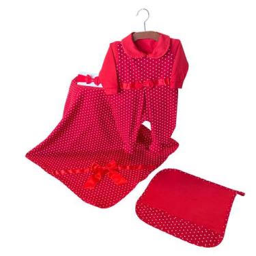 Imagem de Saída De Maternidade Menina Básica - PEQUENO ANJO, Vermelho, P