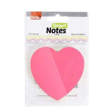 Imagem de Bloco de Notas Smart Notes Love 100 Folhas Neon BRW