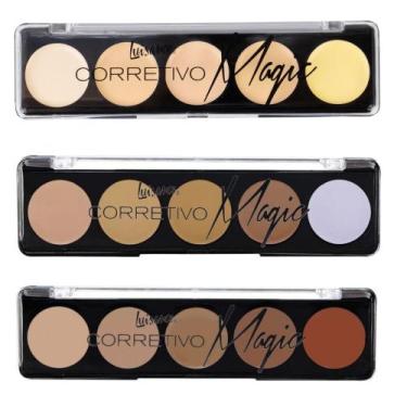 Imagem de Paleta Corretivo Luisance Cremoso Maquiagem 5 Cores Magic, C