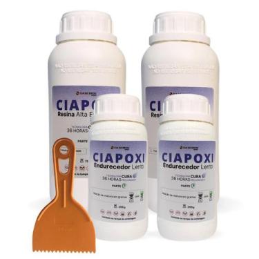 Imagem de Resina Epoxi Para Madeiras e Artesanato 2kg Alta Espessura - Cia do Ep