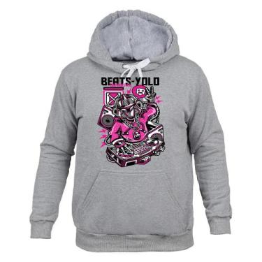 Imagem de Moletom 100% Algodão Flanelado Yolo - Surprass, Cinza, P