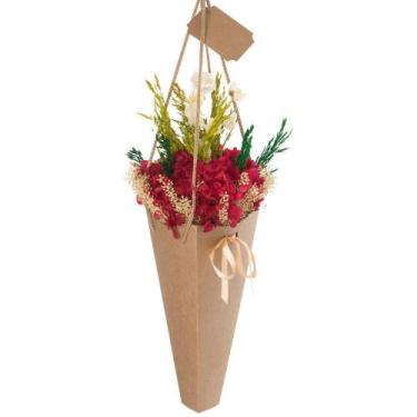 Imagem de Bouquet Cesta Charm Flor Seca Desidratada By de_decora - Tem Flores