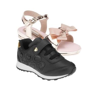 Imagem de Tenis Infantil e Sandalia Menina -  KIT 2 PARES Tam 23 ao 34 - sapatin