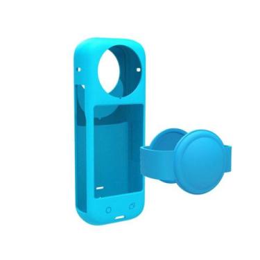 Imagem de Case Capa de Silicone para Câmera Insta360 X4 + Protetor de Lente - FU