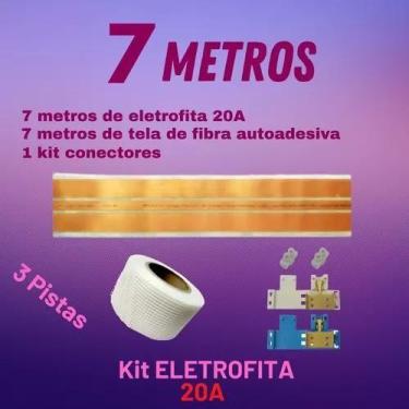 Imagem de Kit Fita eletrica 20a 3 Pistas 7 metro + Conector eletrofita