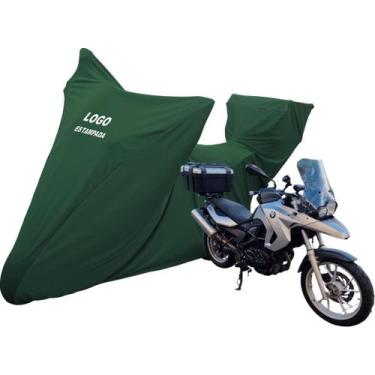 Imagem de Capa Proteger Moto Bmw F650 Gs Com Top Case Bagageiro - Mz, Verde
