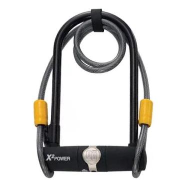 Imagem de Cadeado Tranca U-lock + Cabo Para Bike Moto Onguard 5801 Cor Preto