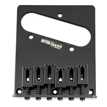 Imagem de Wilkinson M Series 52,5mm Ponte Telecaster 6 Carrinhos tipo Moderna para Guitarra Estilo Tele, Preta