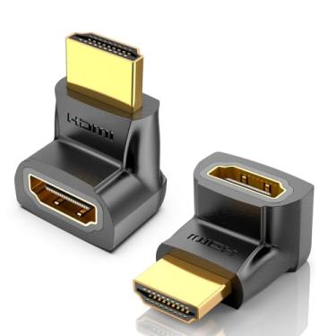 Imagem de Adaptador HDMI 90° 270° Graus Macho Para HDMI Fêmea VENTION HDMI Conector Curvo Cotovelo Angular Vertical Universal Em L Computador Monitor Tela Televisão Painel Projetor