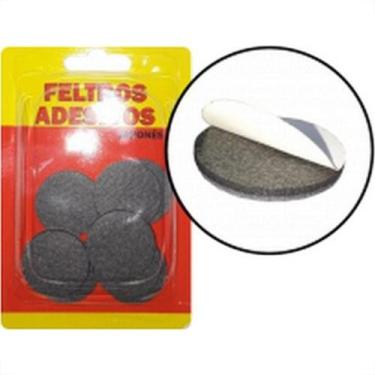 Imagem de Feltro Adesivo Overtime Redondo 45Mm Com 4 Pecas - Kit C/12 Cartelas