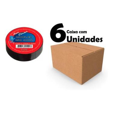 Imagem de Kit 06 Unidades Fita Isolante Anti Chama Isoflex 19mm X 5m - Geral