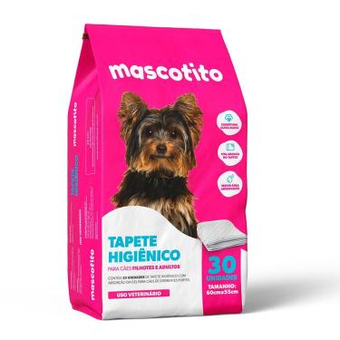 Imagem de Kit 2 Tapete Higiênico Mascotito 60x55cm C/30 Unidades 