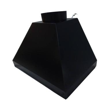 Imagem de Coifa  Para Churrasqueira Pintura Eletrostatica Preto 76x53x52