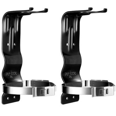 Imagem de Therwen Pacote com 2 suportes para extintor de incêndio de 2,3 kg, suporte de extintor de incêndio de aço inoxidável para caminhão doméstico, preto