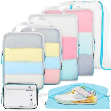 Imagem de Conjunto de 7 Cubos de Compressão PFEYRPK para Mala de Viagem